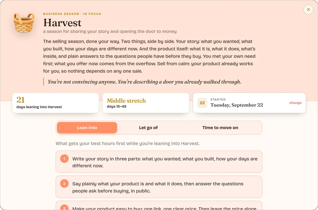 The Business Season pop-up